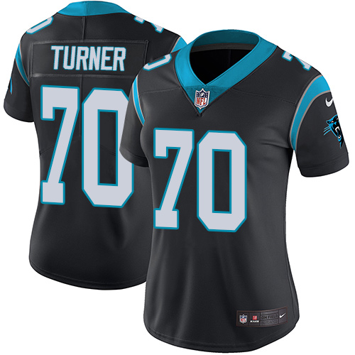 Nike Panthers #70 Trai Turner Black Team Color Women's Stitched NFL Vapor Untouchable Limited Jersey - Click Image to Close