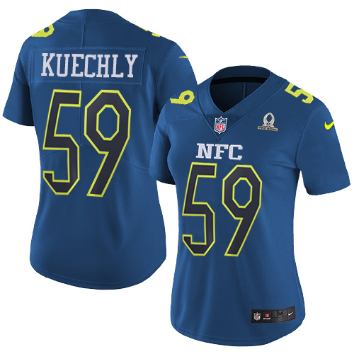 Nike Panthers #59 Luke Kuechly Navy Women's Stitched NFL Limited NFC 2017 Pro Bowl Jersey