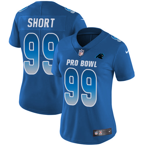 Nike Panthers #99 Kawann Short Royal Women's Stitched NFL Limited NFC 2019 Pro Bowl Jersey