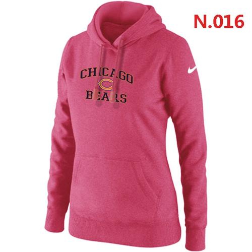 Women's Nike Chicago Bears Heart & Soul Pullover Hoodie Pink