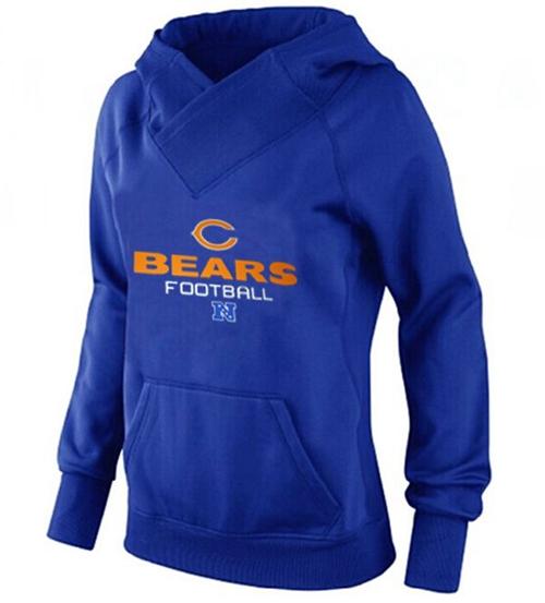 Women's Chicago Bears Big & Tall Critical Victory Pullover Hoodie Blue