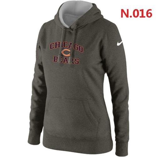 Women's Nike Chicago Bears Heart & Soul Pullover Hoodie Grey