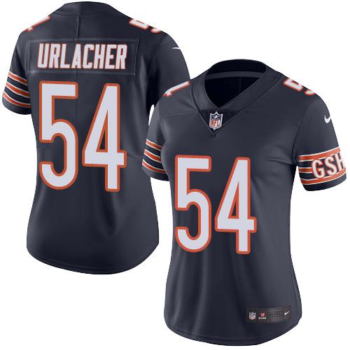 Nike Bears #54 Brian Urlacher Navy Blue Team Color Women's Stitched NFL Vapor Untouchable Limited Jersey