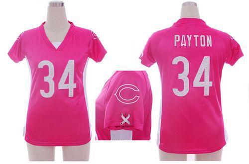 Nike Bears #34 Walter Payton Pink Draft Him Name & Number Top Women's Stitched NFL Elite Jersey