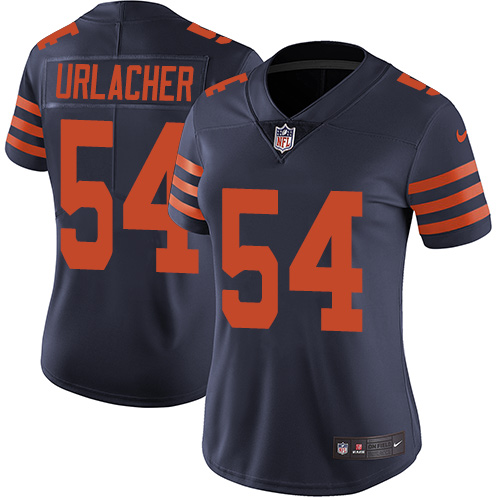 Nike Bears #54 Brian Urlacher Navy Blue Alternate Women's Stitched NFL Vapor Untouchable Limited Jersey - Click Image to Close