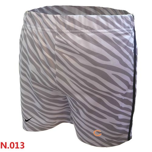 Women's Nike NFL Chicago Bears Embroidered Team Logo Zebra Stripes Shorts