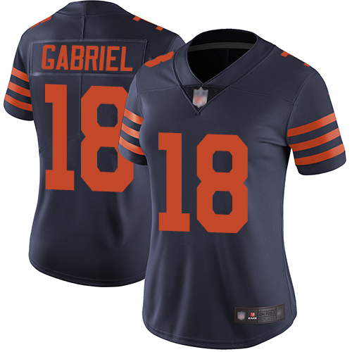 Bears #18 Taylor Gabriel Navy Blue Alternate Women's Stitched Football Vapor Untouchable Limited Jersey