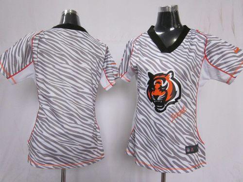 Nike Bengals Blank Zebra Women's Stitched NFL Elite Jersey