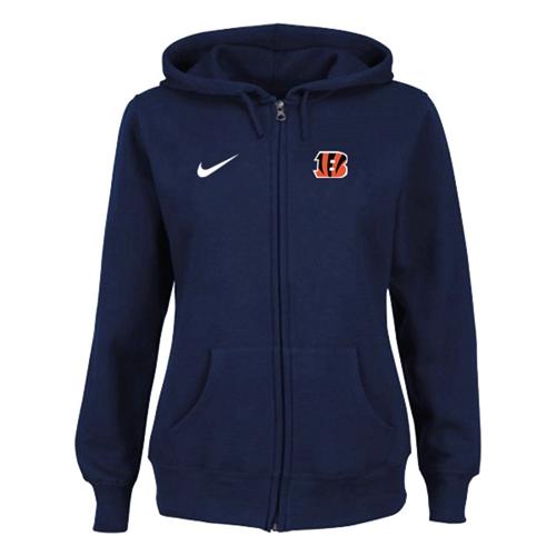 Nike Cincinnati Bengals Ladies Tailgater Full Zip Hoodie Blue