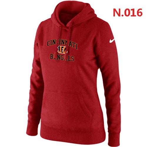 Women's Nike Cincinnati Bengals Heart & Soul Pullover Hoodie Red