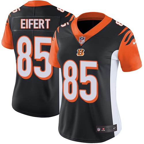 Nike Bengals #85 Tyler Eifert Black Team Color Women's Stitched NFL Vapor Untouchable Limited Jersey