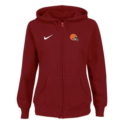 Nike Cleveland Browns Ladies Tailgater Full Zip Hoodie Red