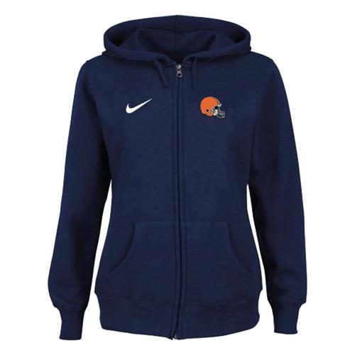 Nike Cleveland Browns Ladies Tailgater Full Zip Hoodie Blue