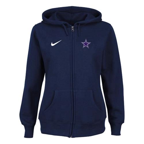 Nike Dallas Cowboys Ladies Tailgater Full Zip Hoodie Blue