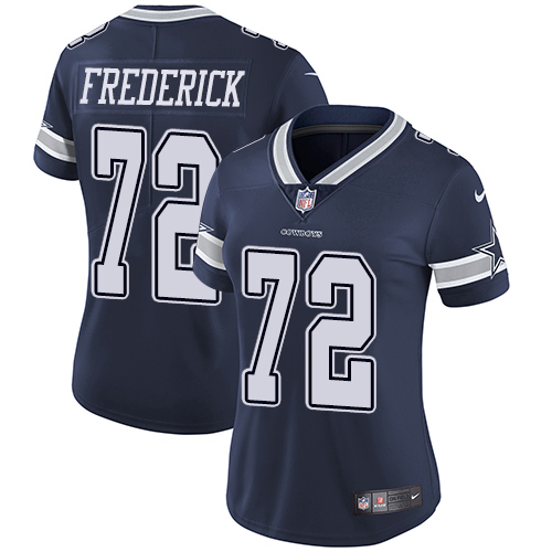 Nike Cowboys #72 Travis Frederick Navy Blue Team Color Women's Stitched NFL Vapor Untouchable Limited Jersey