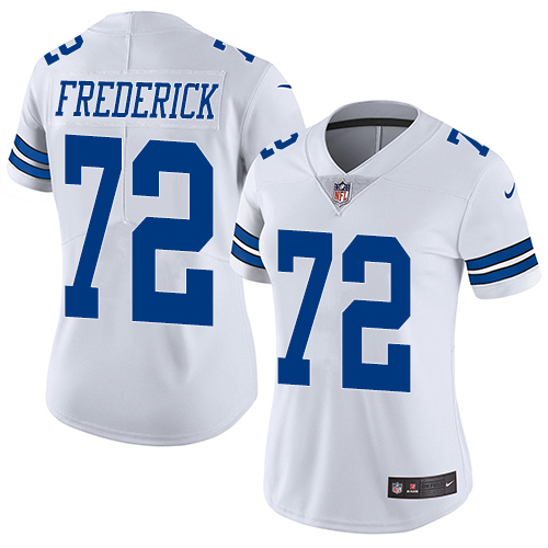 Nike Cowboys #72 Travis Frederick White Women's Stitched NFL Vapor Untouchable Limited Jersey - Click Image to Close