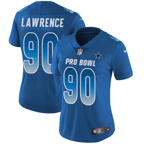 Nike Cowboys #90 Demarcus Lawrence Royal Women's Stitched NFL Limited NFC 2019 Pro Bowl Jersey - Click Image to Close