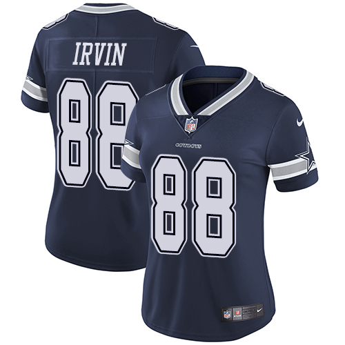 Nike Cowboys #88 Michael Irvin Navy Blue Team Color Women's Stitched NFL Vapor Untouchable Limited Jersey - Click Image to Close