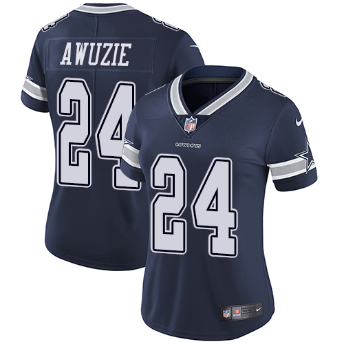 Nike Cowboys #24 Chidobe Awuzie Navy Blue Team Color Women's Stitched NFL Vapor Untouchable Limited Jersey - Click Image to Close