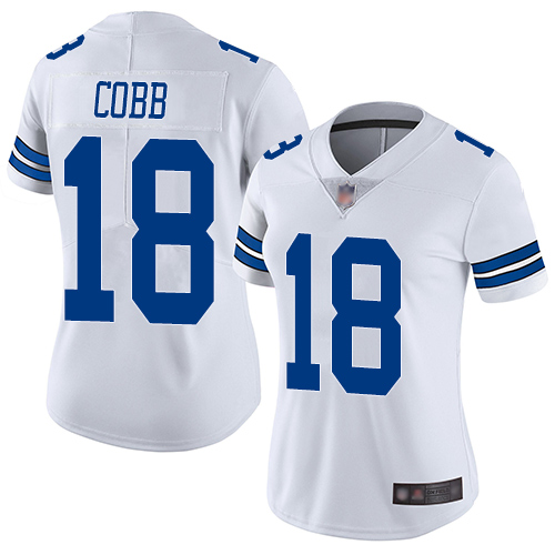 Nike Cowboys #18 Randall Cobb White Women's Stitched NFL Vapor Untouchable Limited Jersey