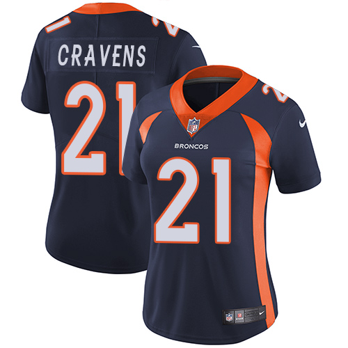 Nike Broncos #21 Su'a Cravens Blue Alternate Women's Stitched NFL Vapor Untouchable Limited Jersey