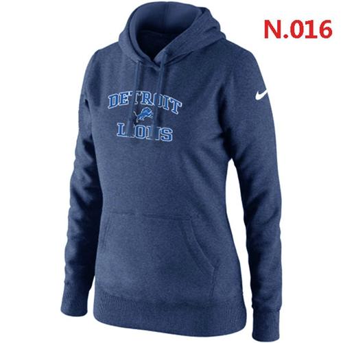 Women's Nike Detroit Lions Heart & Soul Pullover Hoodie Dark Blue