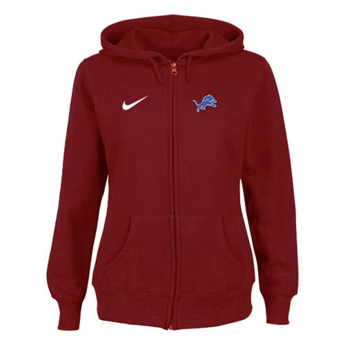 Nike Detroit Lions Ladies Tailgater Full Zip Hoodie Red