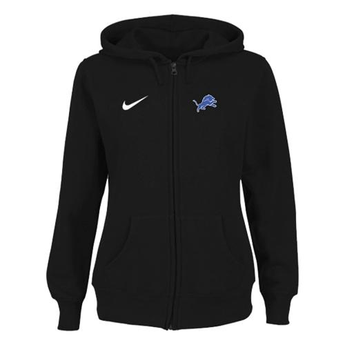 Nike Detroit Lions Ladies Tailgater Full Zip Hoodie Black