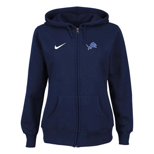 Nike Detroit Lions Ladies Tailgater Full Zip Hoodie Blue