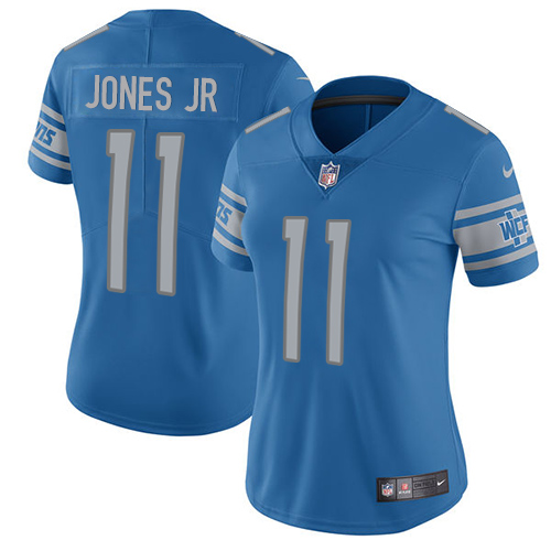 Nike Lions #11 Marvin Jones Jr Light Blue Team Color Women's Stitched NFL Vapor Untouchable Limited Jersey