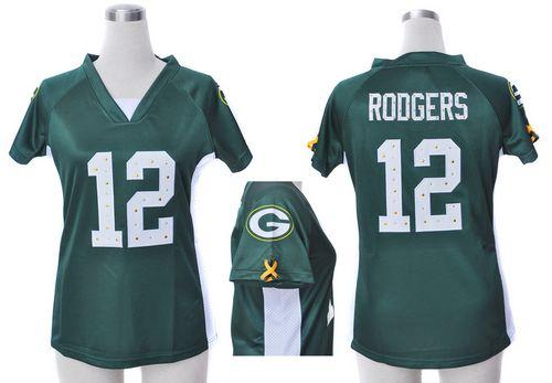 Nike Packers #12 Aaron Rodgers Green Team Color Draft Him Name & Number Top Women's Stitched NFL Elite Jersey