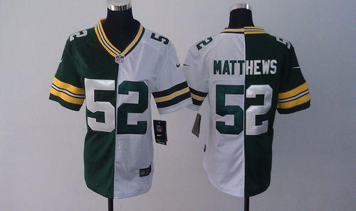 Nike Packers #52 Clay Matthews Green/White Women's Stitched NFL Elite Split Jersey