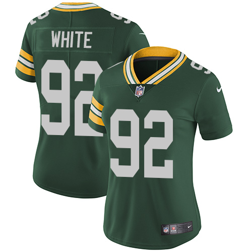 Nike Packers #92 Reggie White Green Team Color Women's Stitched NFL Vapor Untouchable Limited Jersey