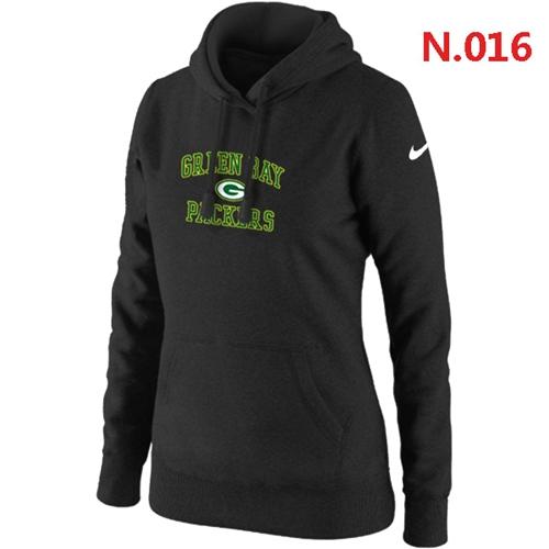 Women's Nike Green Bay Packers Heart & Soul Pullover Hoodie Black