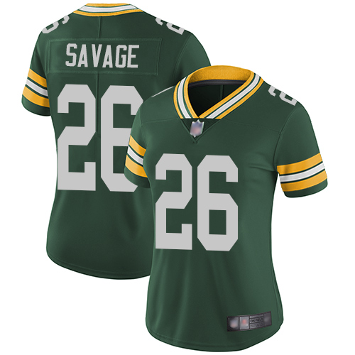 Packers #26 Darnell Savage Green Team Color Women's Stitched Football Vapor Untouchable Limited Jersey