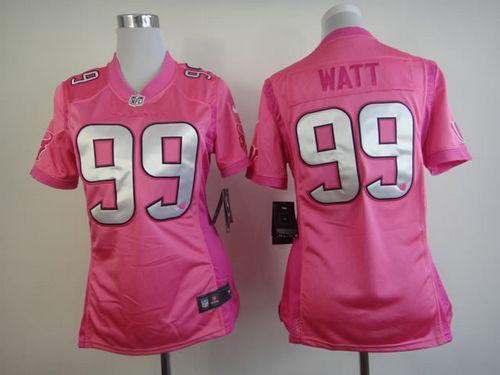 Nike Texans #99 J.J. Watt Pink Women's Be Luv'd Stitched NFL Elite Jersey