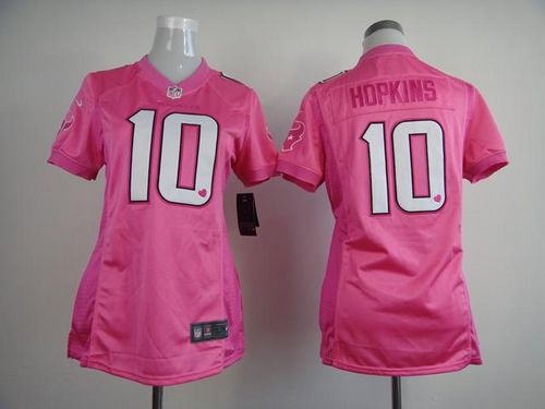 Nike Texans #10 DeAndre Hopkins Pink Women's Be Luv'd Stitched NFL New Elite Jersey