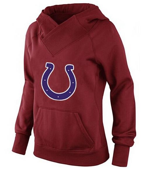 Women's Indianapolis Colts Logo Pullover Hoodie Red-1