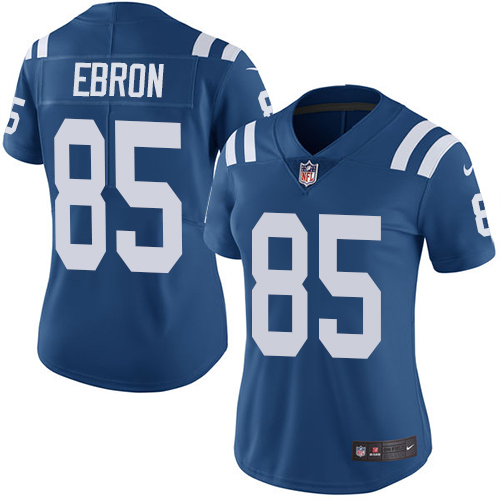 Nike Colts #85 Eric Ebron Royal Blue Women's Stitched NFL Limited Rush Jersey - Click Image to Close