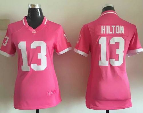 Nike Colts #13 T.Y. Hilton Pink Women's Stitched NFL Elite Bubble Gum Jersey