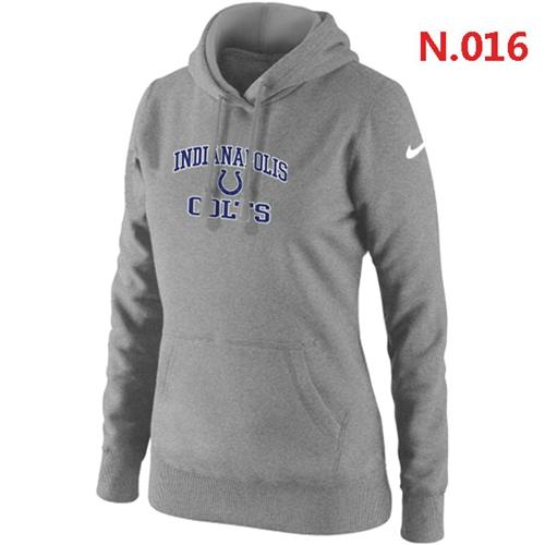 Women's Nike Indianapolis Colts Heart & Soul Pullover Hoodie Light Grey