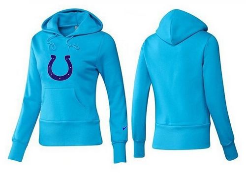 Women's Indianapolis Colts Logo Pullover Hoodie Light Blue - Click Image to Close