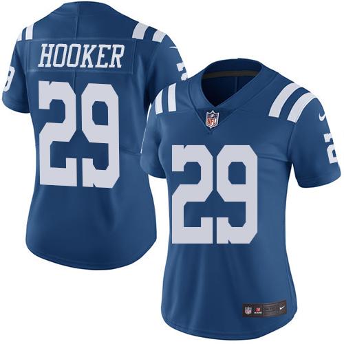 Nike Colts #29 Malik Hooker Royal Blue Women's Stitched NFL Limited Rush Jersey - Click Image to Close