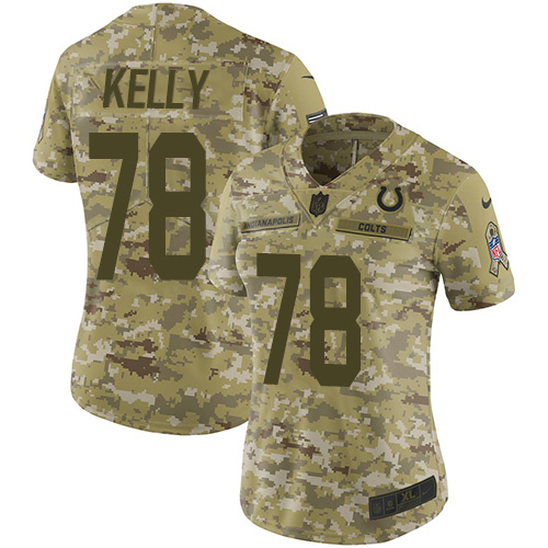 Nike Colts #78 Ryan Kelly Camo Women's Stitched NFL Limited 2018 Salute to Service Jersey