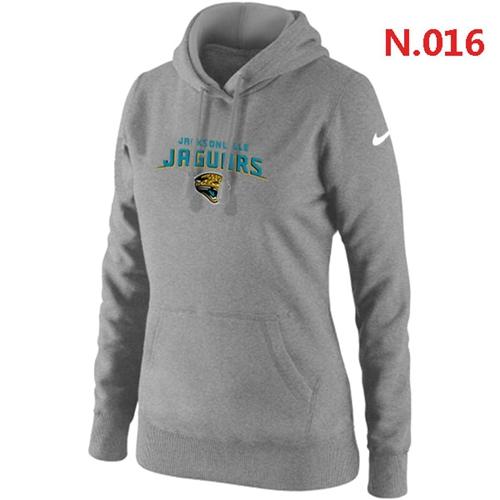 Women's Nike Jacksonville Jaguars Heart & Soul Pullover Hoodie Light Grey