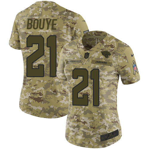 Nike Jaguars #21 A.J. Bouye Camo Women's Stitched NFL Limited 2018 Salute to Service Jersey