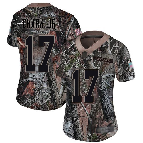 Jaguars #17 DJ Chark Jr Camo Women's Stitched Football Limited Rush Realtree Jersey