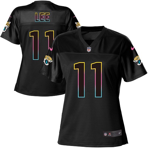 Nike Jaguars #11 Marqise Lee Black Women's NFL Fashion Game Jersey - Click Image to Close