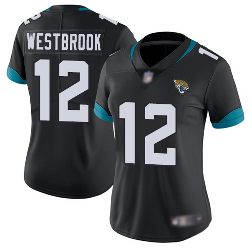 Jaguars #12 Dede Westbrook Black Team Color Women's Stitched Football Vapor Untouchable Limited Jersey - Click Image to Close