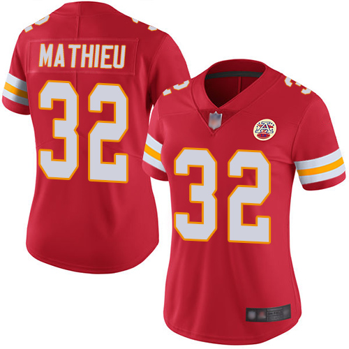 Nike Chiefs #32 Tyrann Mathieu Red Team Color Women's Stitched NFL Vapor Untouchable Limited Jersey